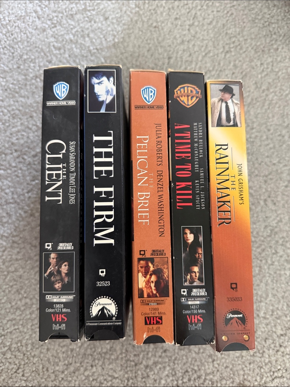 vintage John Grisham film adaptation VHS tapes